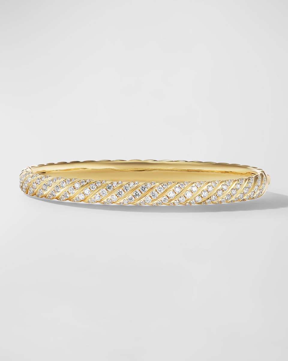 Sculpted Cable Bracelet in 18K Gold, 6